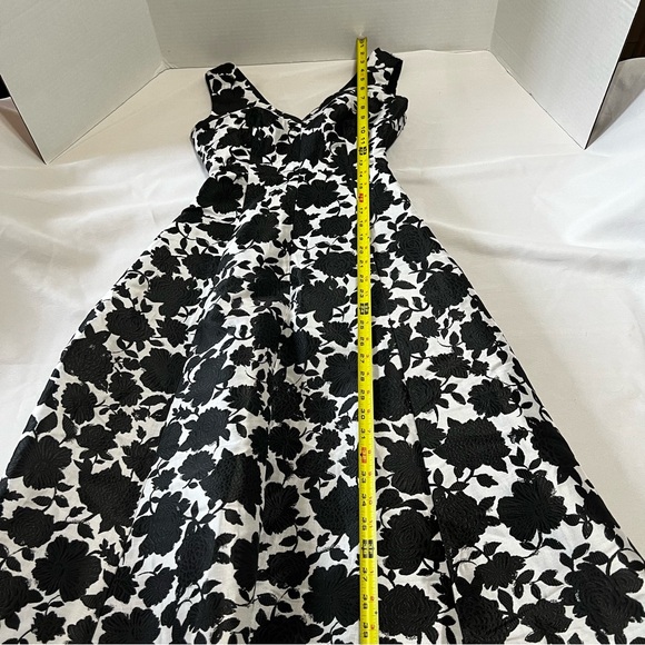 New Kate Spade Floral Soirée Dress- Black and White - Size OO - Picture 9 of 14